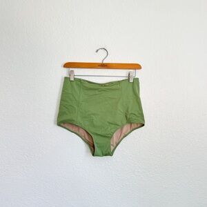 Kortni Jeane sage green high waisted swim bottoms